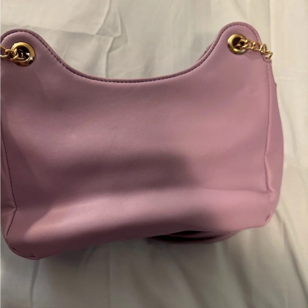 Lavender Quilted Chain Shoulder Bag - Picture 3 of 7